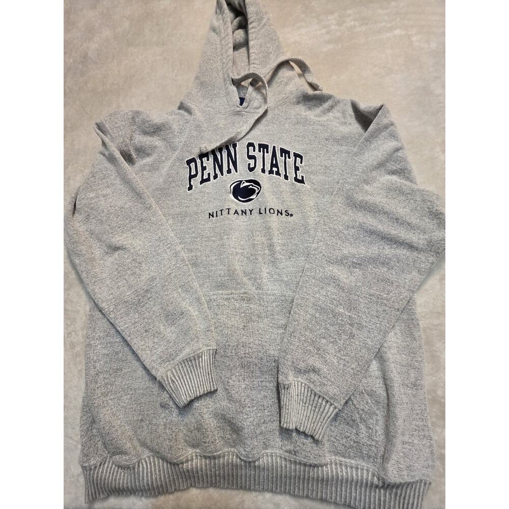 Penn State Obv Men's Size Large Longsleeve Hoodie Sweatshirt Grey